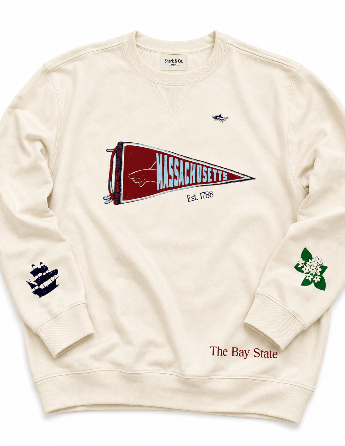 Shark & Co. Massachusetts Crewneck