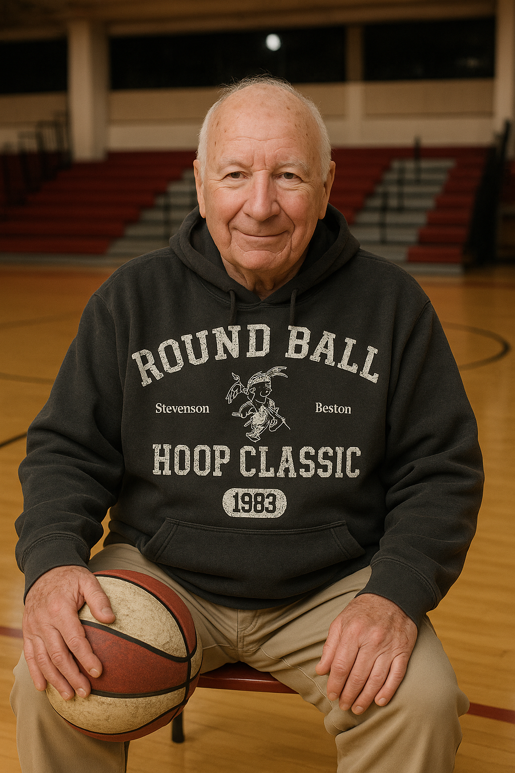 Round Ball Classic Black Men’s Hoodie