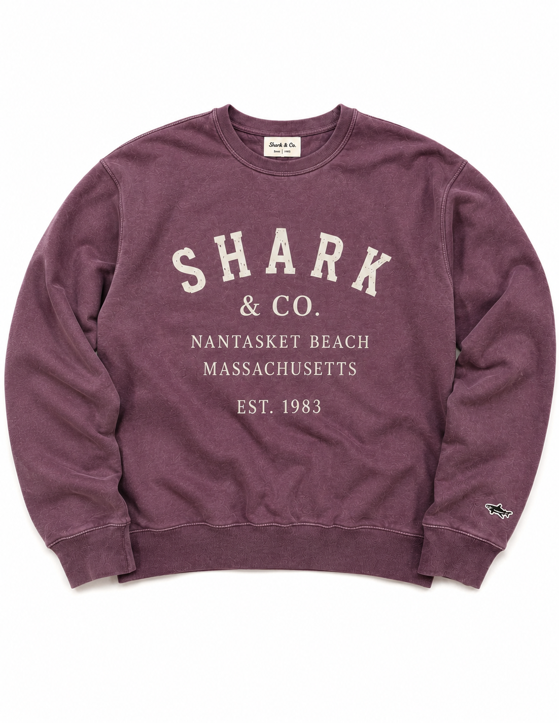 Shark & Co. Nantasket Beach Crewneck – Vintage Plum