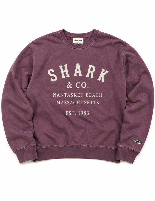 Shark & Co. Nantasket Beach Crewneck – Vintage Plum