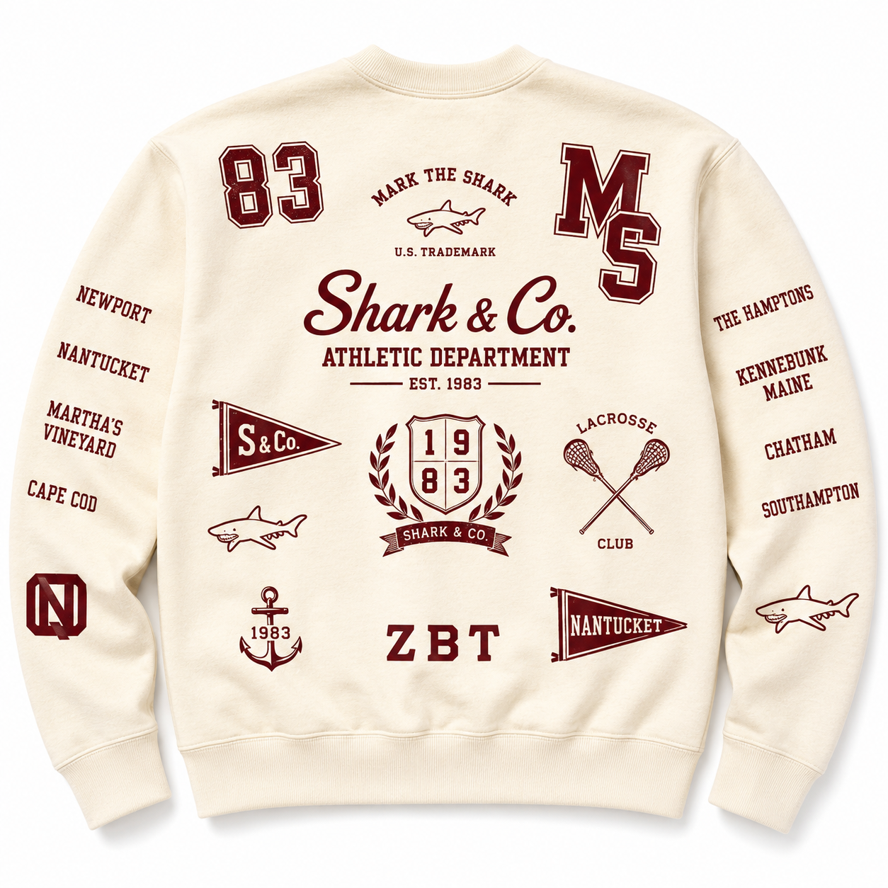 Shark & Co. Athletic Department Crewneck