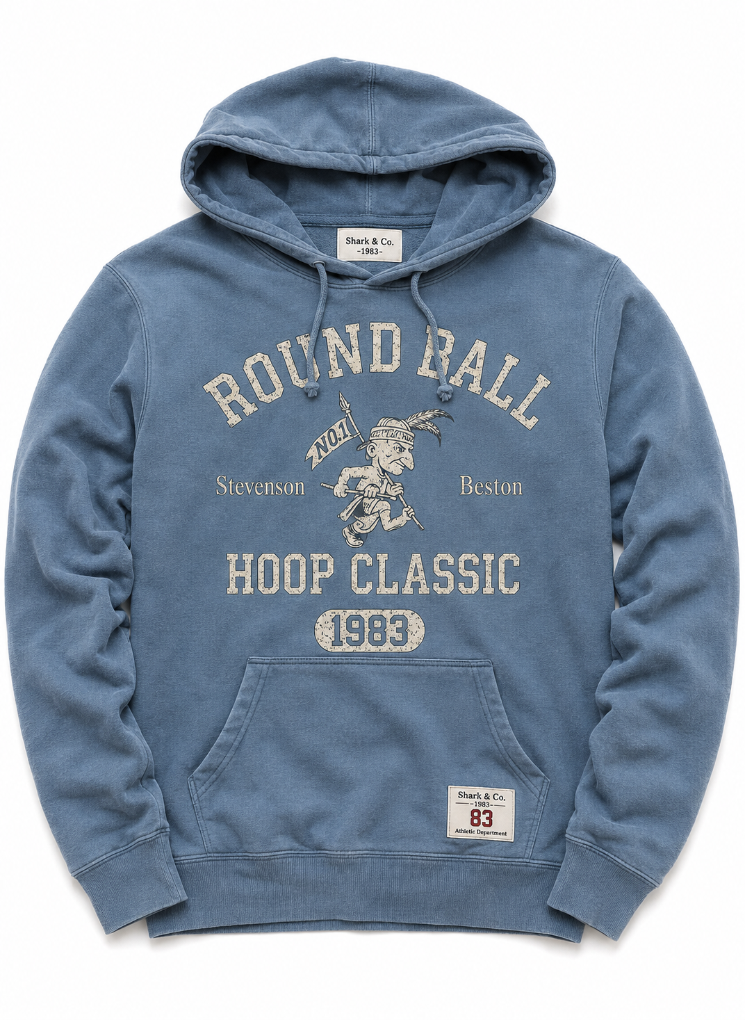 Round Ball Classic Blue Men’s Hoodie