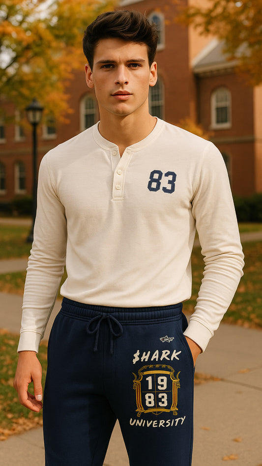 Shark University Navy Sweatpants