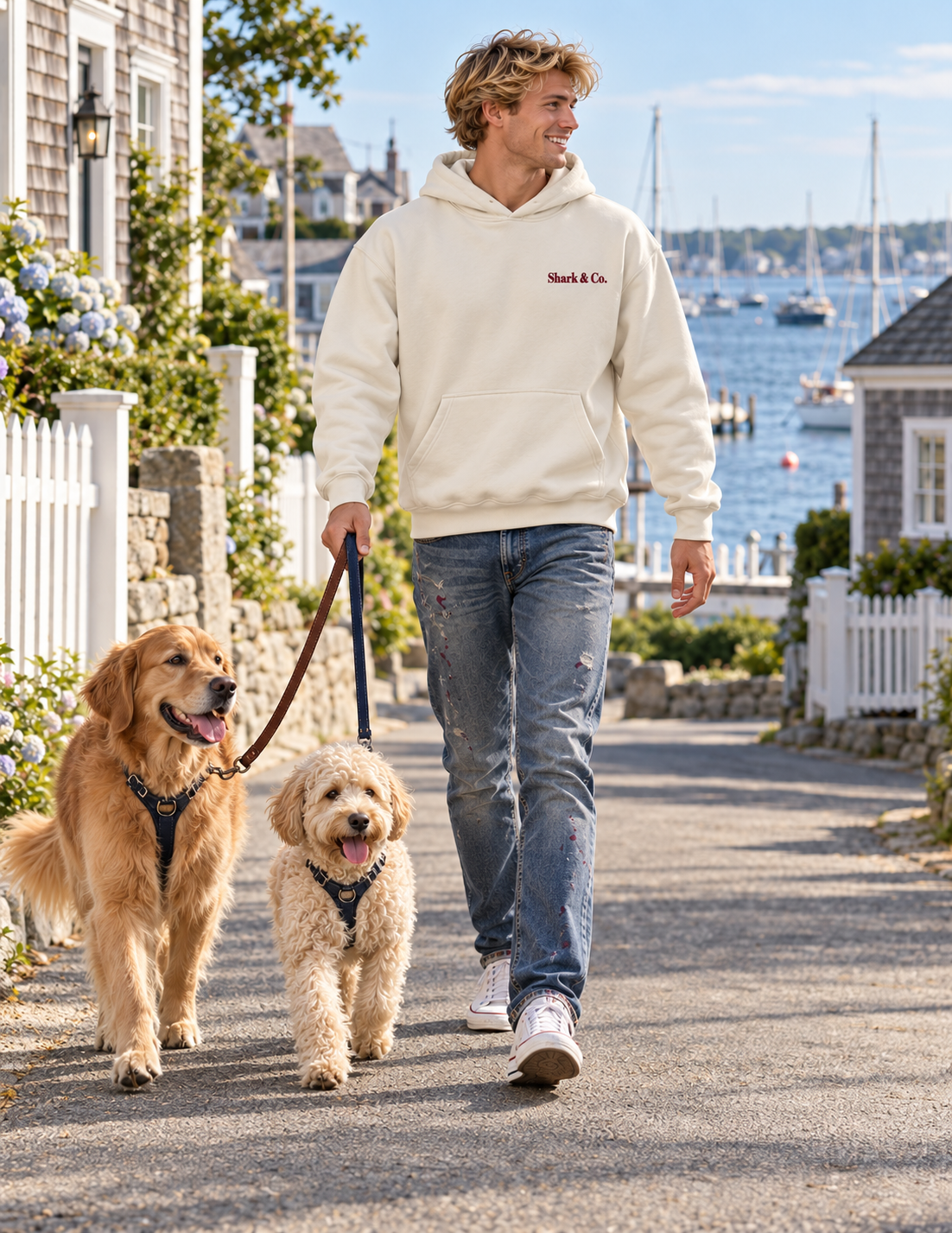 Shark & Co. Heritage Signature Hoodie - Ivory