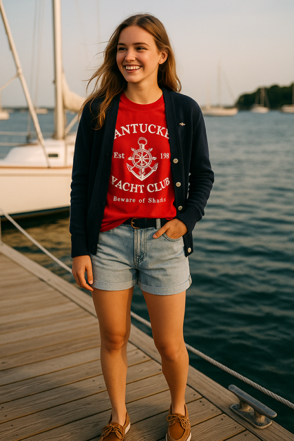Youth Girls Yacht Club Tee Shirt