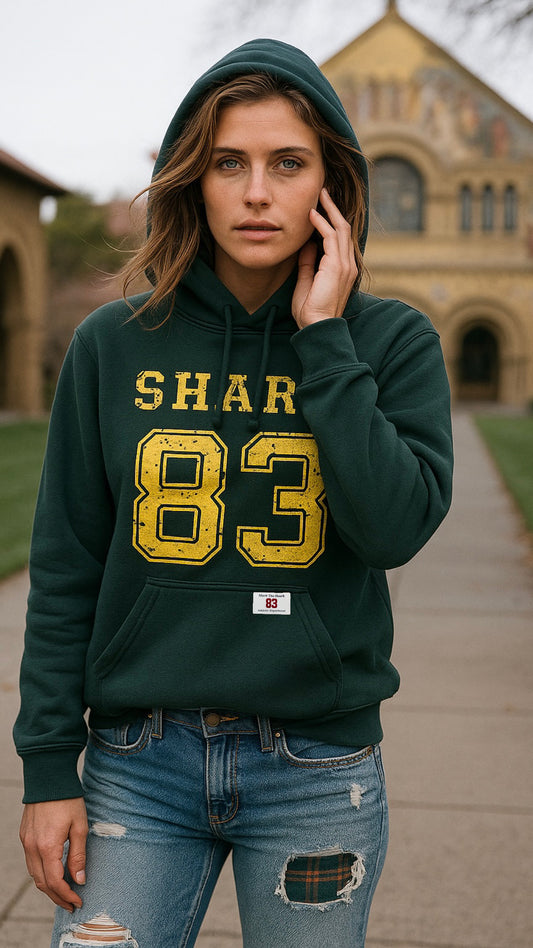 Shark '83 Forest Green Hoodie