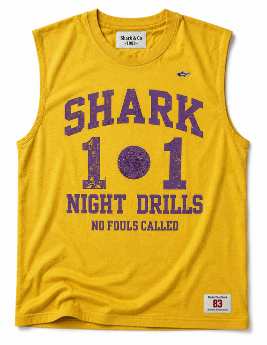 Shark Night Drills Yellow Cut Off