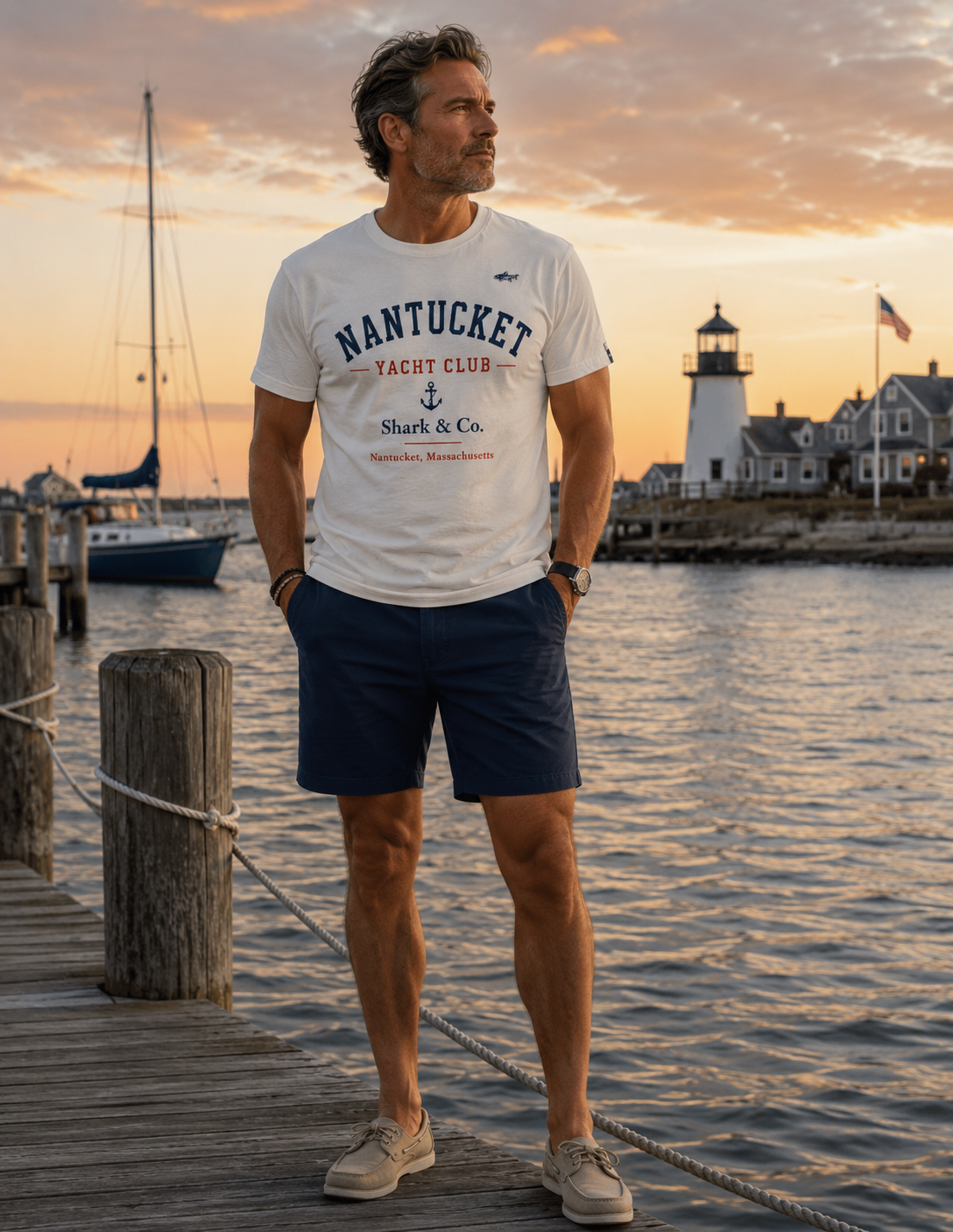 Shark & Co. Nantucket Yacht Club Tee