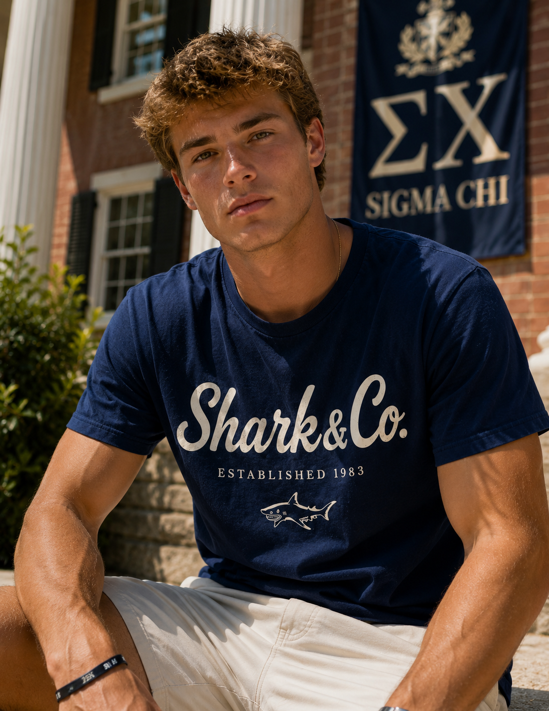 Shark & Co. Signature Script Tee