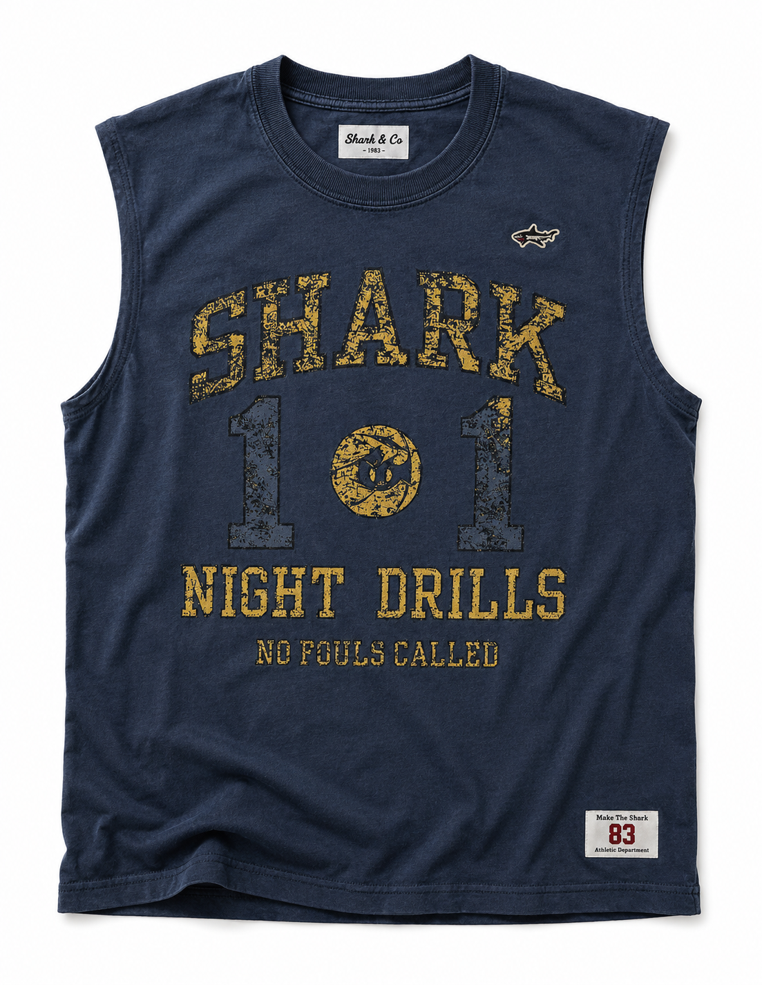 Shark Night Drills Kelly Green Cut Off