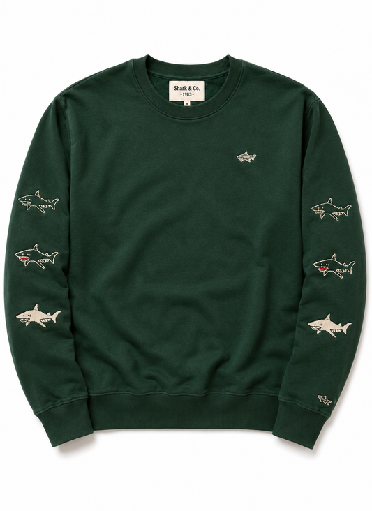 Shark & Co. Heritage Sleeve Crewneck