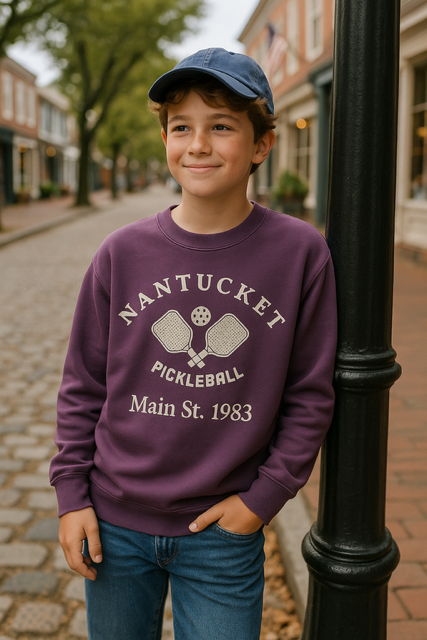 Youth Boys Nantucket Pickleball Crewneck