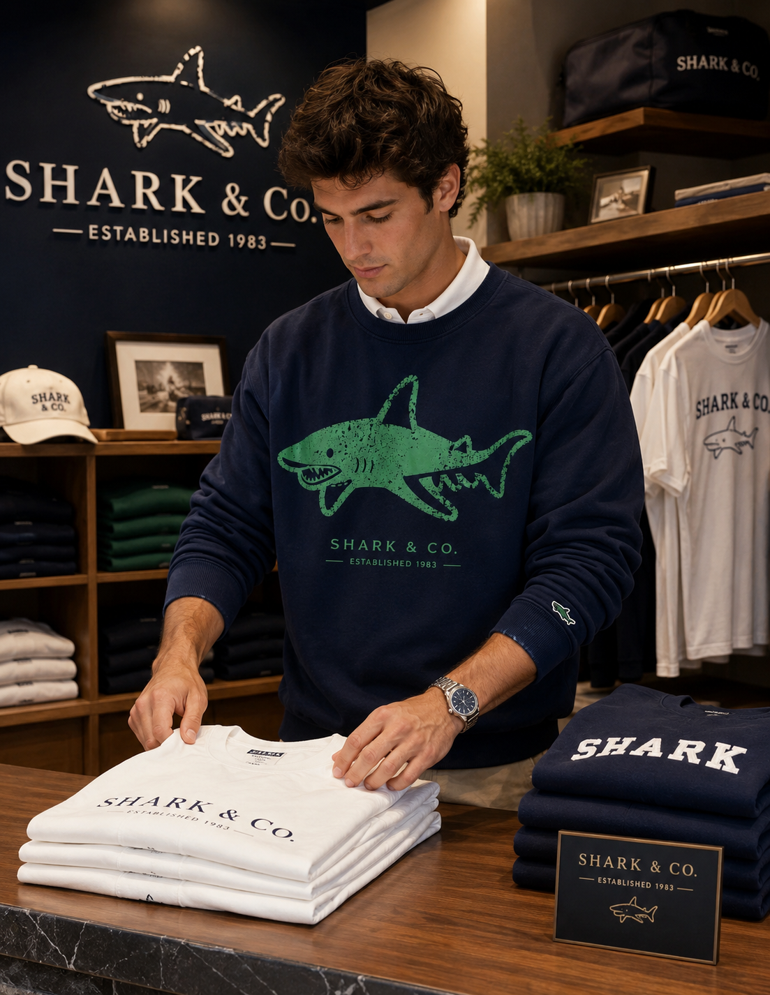 Shark & Co. Heritage Shark Crewneck