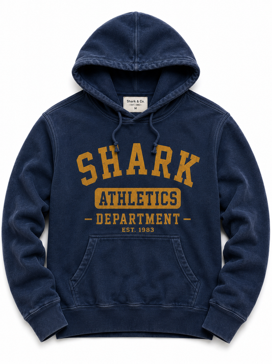 Navy Shark Athletics Department Hoodie