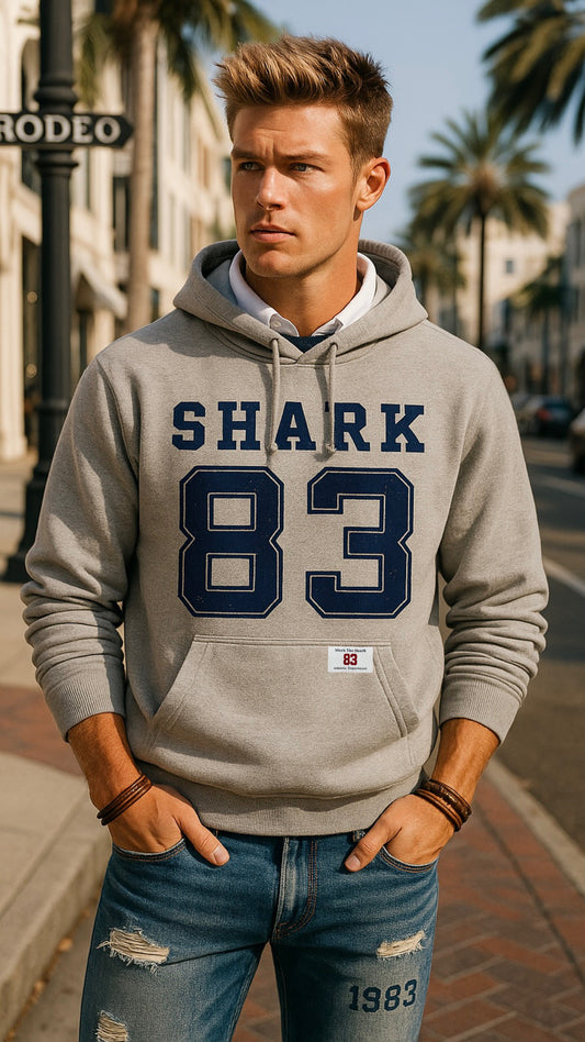 Shark '83 Grey Hoodie