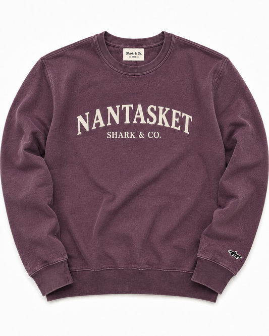 Shark & Co. Nantasket Beach Crewneck – Vintage Plum