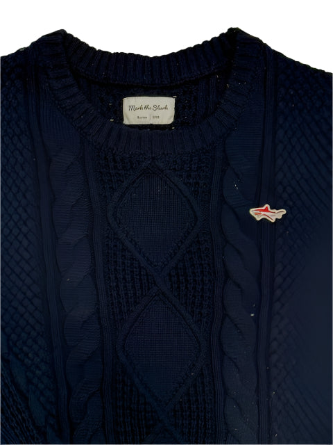 Navy Cable Knit Sweater