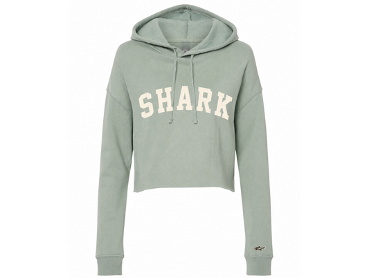 Shark Crop Sage Hoodie