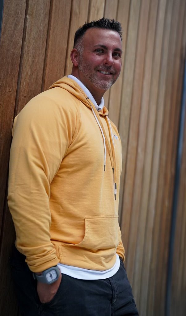 Yellow Shark Unisex Lightweight Terry Hooded Pullover