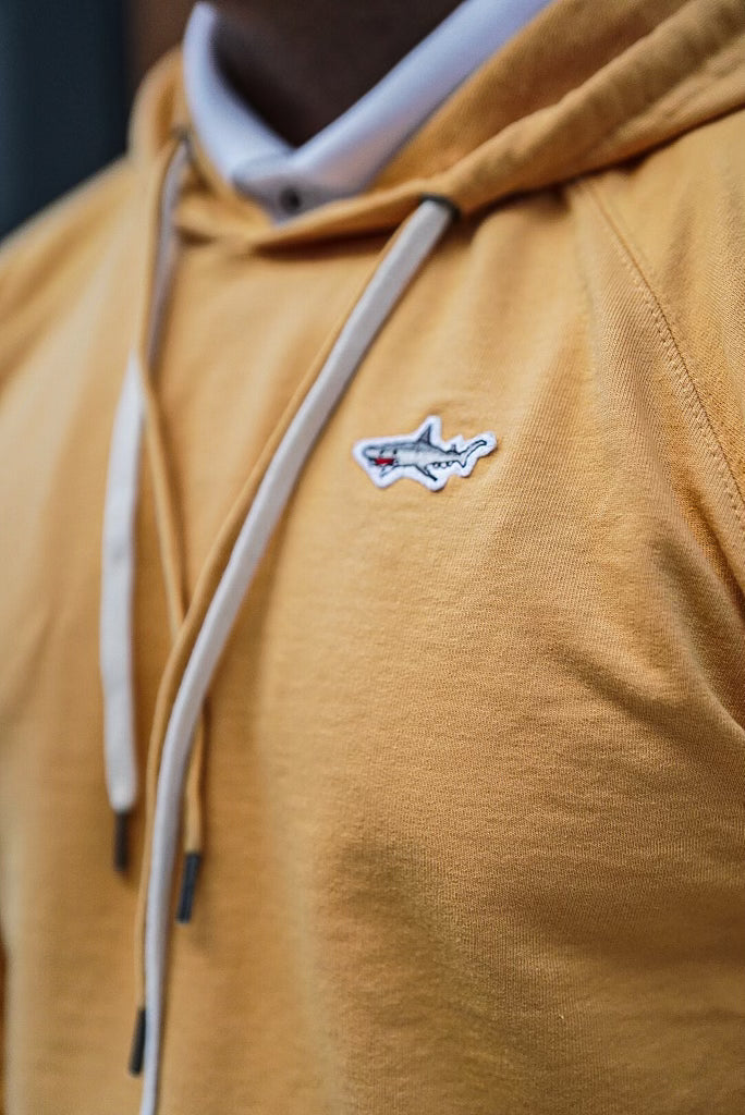 Yellow Shark Unisex Lightweight Terry Hooded Pullover