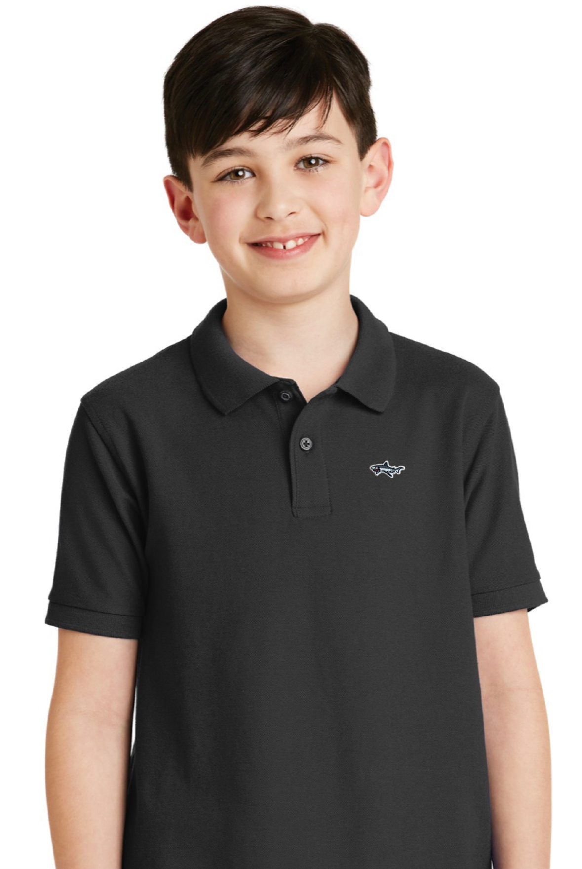 Youth Shark Black Polo