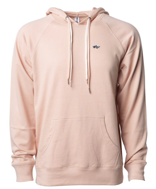 Rose Gold Shark Unisex Lightweight Terry Hooded Pullover
