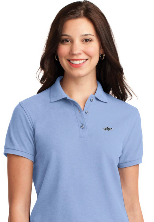 Ladies Light Blue Shark Polo