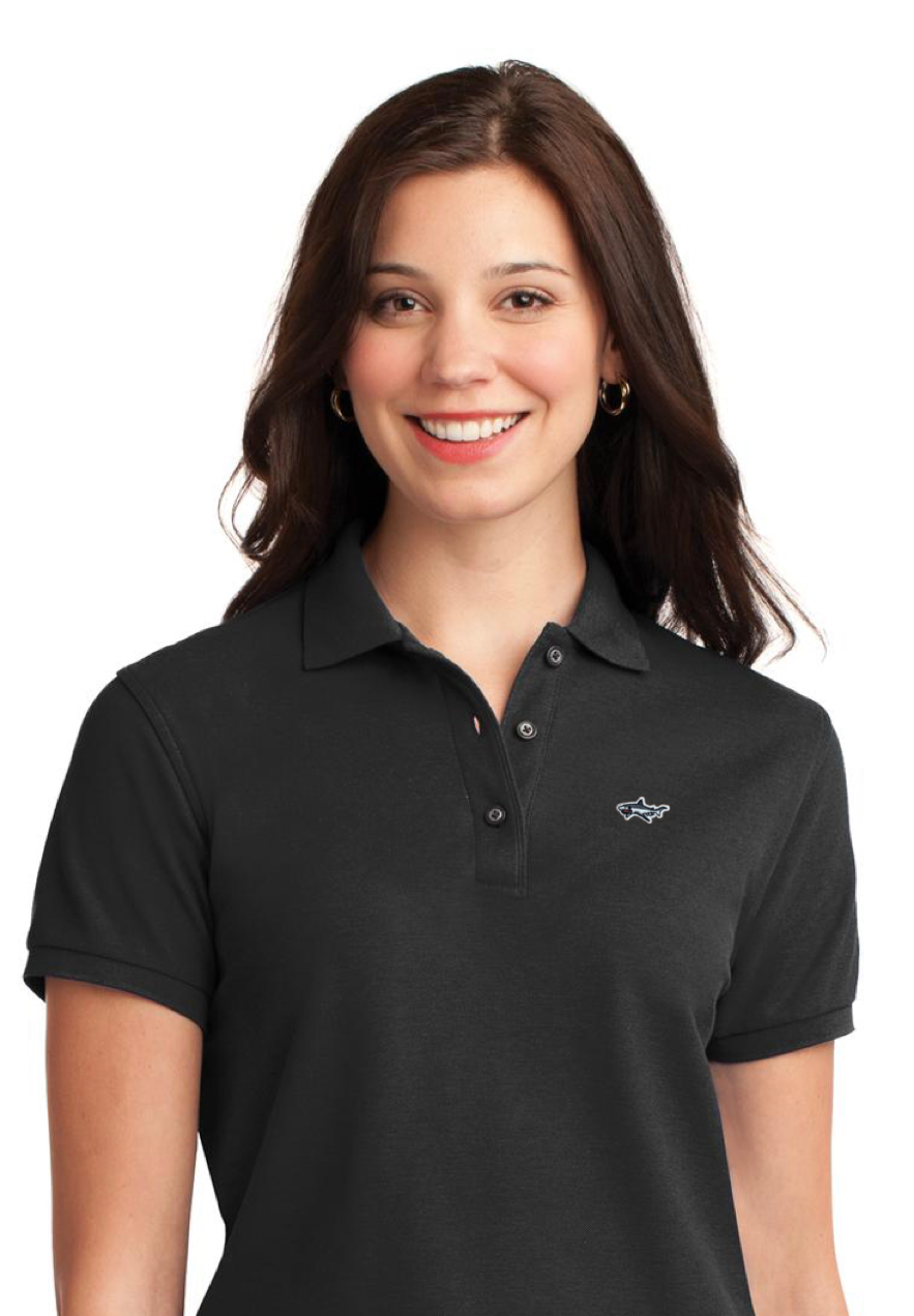 Ladies Shark Black Polo