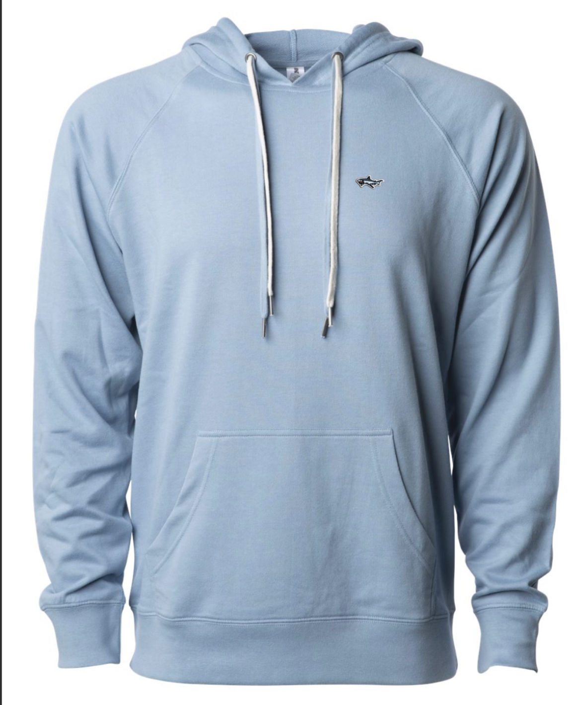 Ocean Blue Shark Unisex Lightweight Terry Hooded Pullover